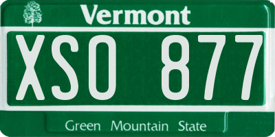 VT license plate XSO877