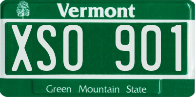 VT license plate XSO901