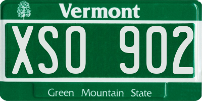 VT license plate XSO902