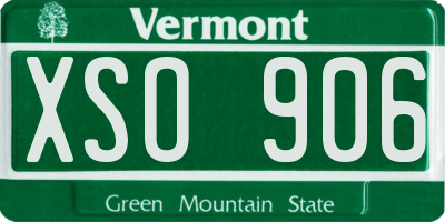 VT license plate XSO906