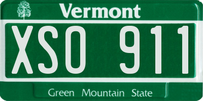 VT license plate XSO911