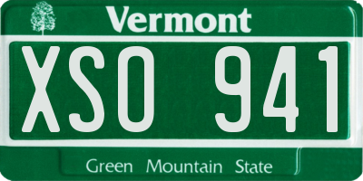 VT license plate XSO941