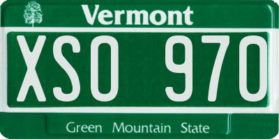 VT license plate XSO970