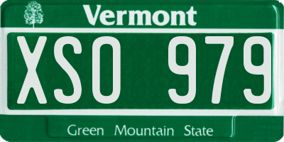 VT license plate XSO979