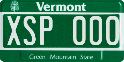 VT license plate XSP000