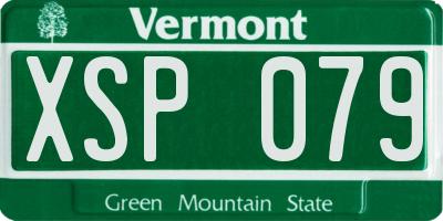 VT license plate XSP079