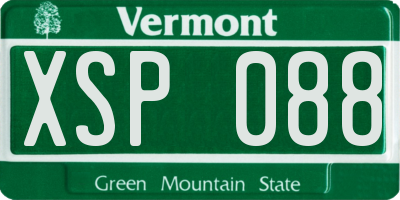 VT license plate XSP088