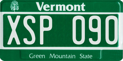 VT license plate XSP090