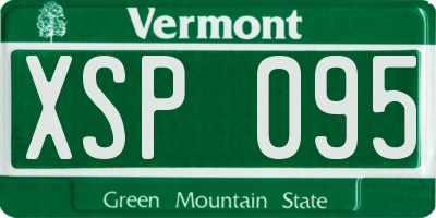 VT license plate XSP095
