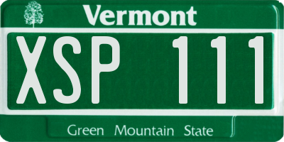 VT license plate XSP111