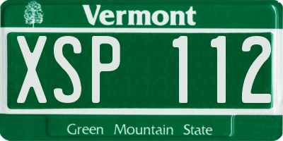 VT license plate XSP112