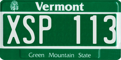 VT license plate XSP113