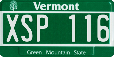 VT license plate XSP116