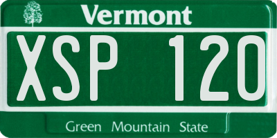 VT license plate XSP120
