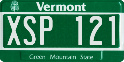 VT license plate XSP121