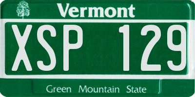 VT license plate XSP129