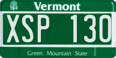 VT license plate XSP130