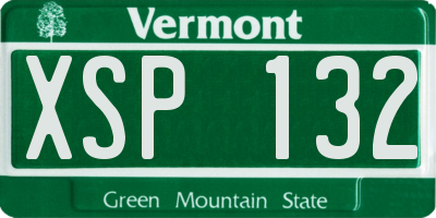 VT license plate XSP132