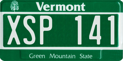 VT license plate XSP141