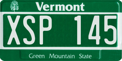 VT license plate XSP145