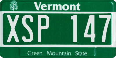VT license plate XSP147