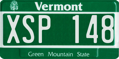 VT license plate XSP148