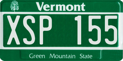 VT license plate XSP155