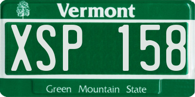VT license plate XSP158
