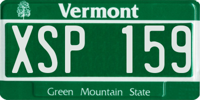VT license plate XSP159