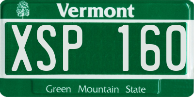 VT license plate XSP160
