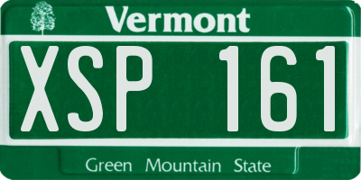 VT license plate XSP161