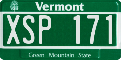 VT license plate XSP171