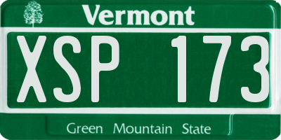 VT license plate XSP173