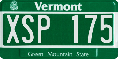 VT license plate XSP175