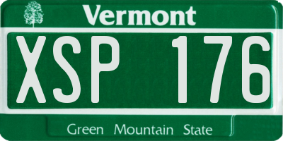 VT license plate XSP176