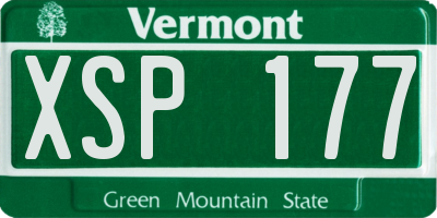 VT license plate XSP177