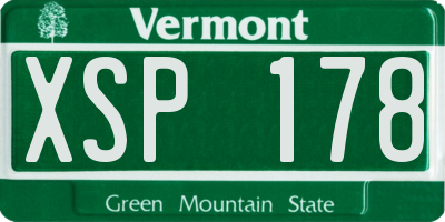 VT license plate XSP178