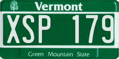 VT license plate XSP179