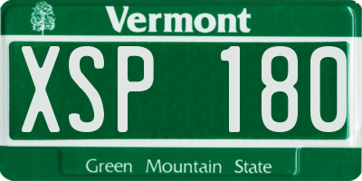 VT license plate XSP180