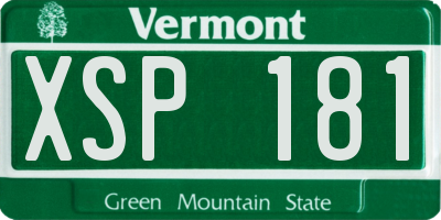 VT license plate XSP181