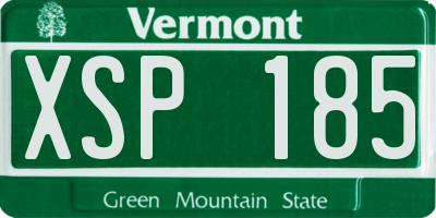 VT license plate XSP185