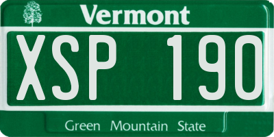 VT license plate XSP190