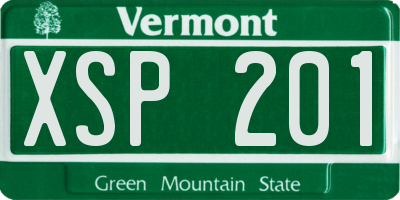 VT license plate XSP201