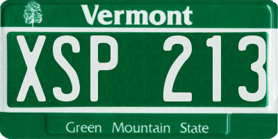 VT license plate XSP213