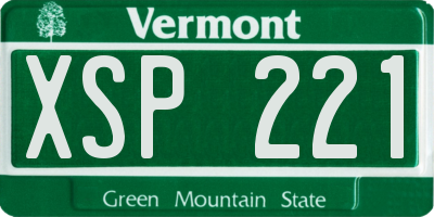VT license plate XSP221