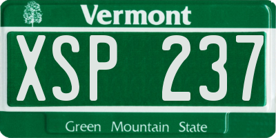 VT license plate XSP237