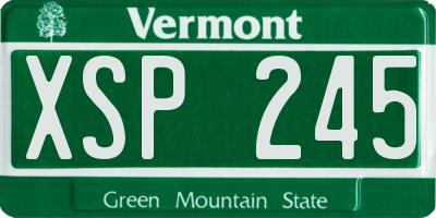 VT license plate XSP245