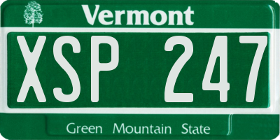 VT license plate XSP247
