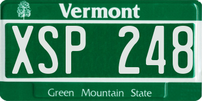 VT license plate XSP248