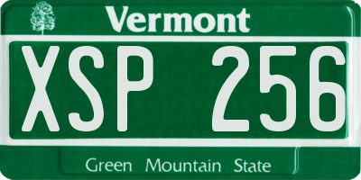 VT license plate XSP256